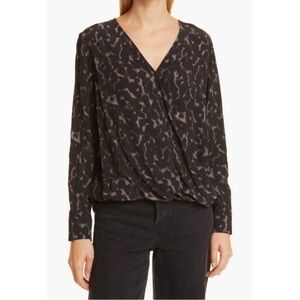 NWOT Rails Hillary Diffused Cheetah Print Blouse size M